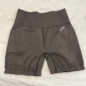 Gym shark brown marl vital seamless shorts